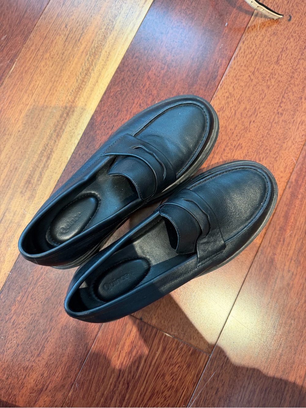Quince Black Leather Penny Loafers